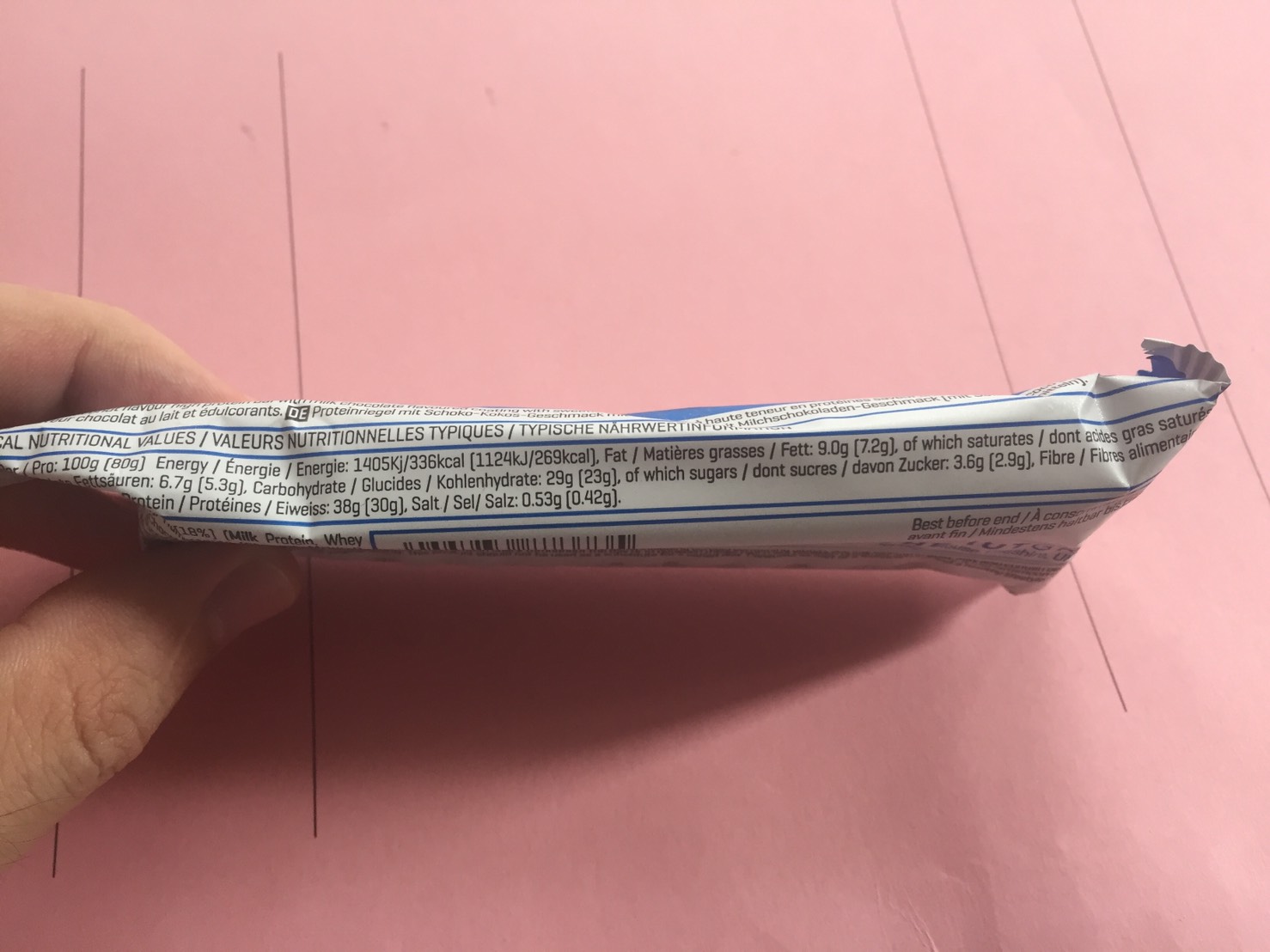 高タンパク質バー:チョコレートココナッツ味