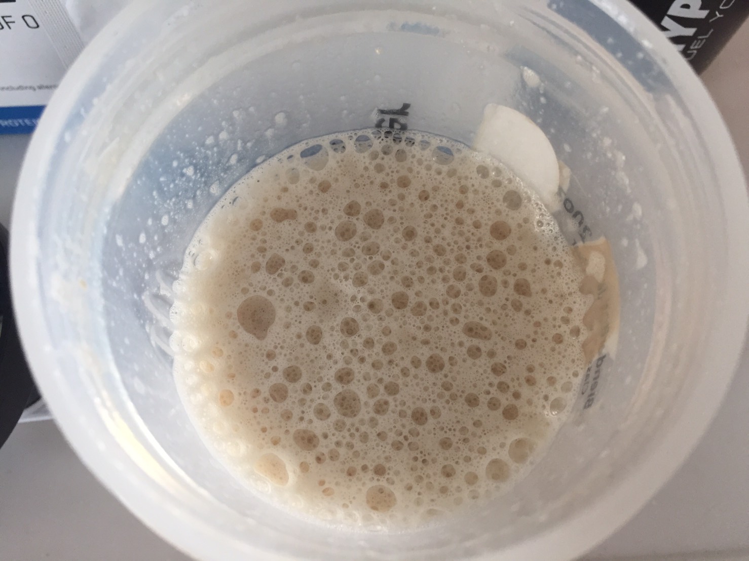 Latte(ラテ味)をシェイクした様子