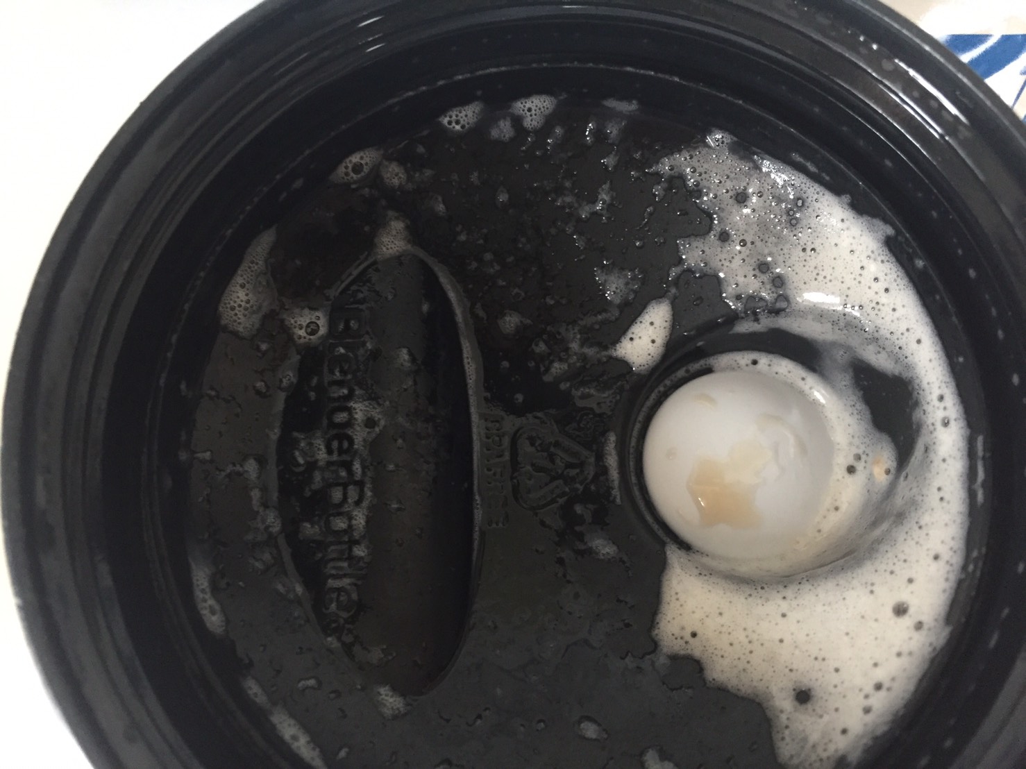 Latte(ラテ味)を飲み終えた様子(蓋)