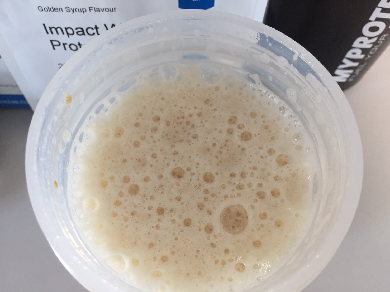 Golden Syrup(ゴールデンシロップ味)をシェイクした様子