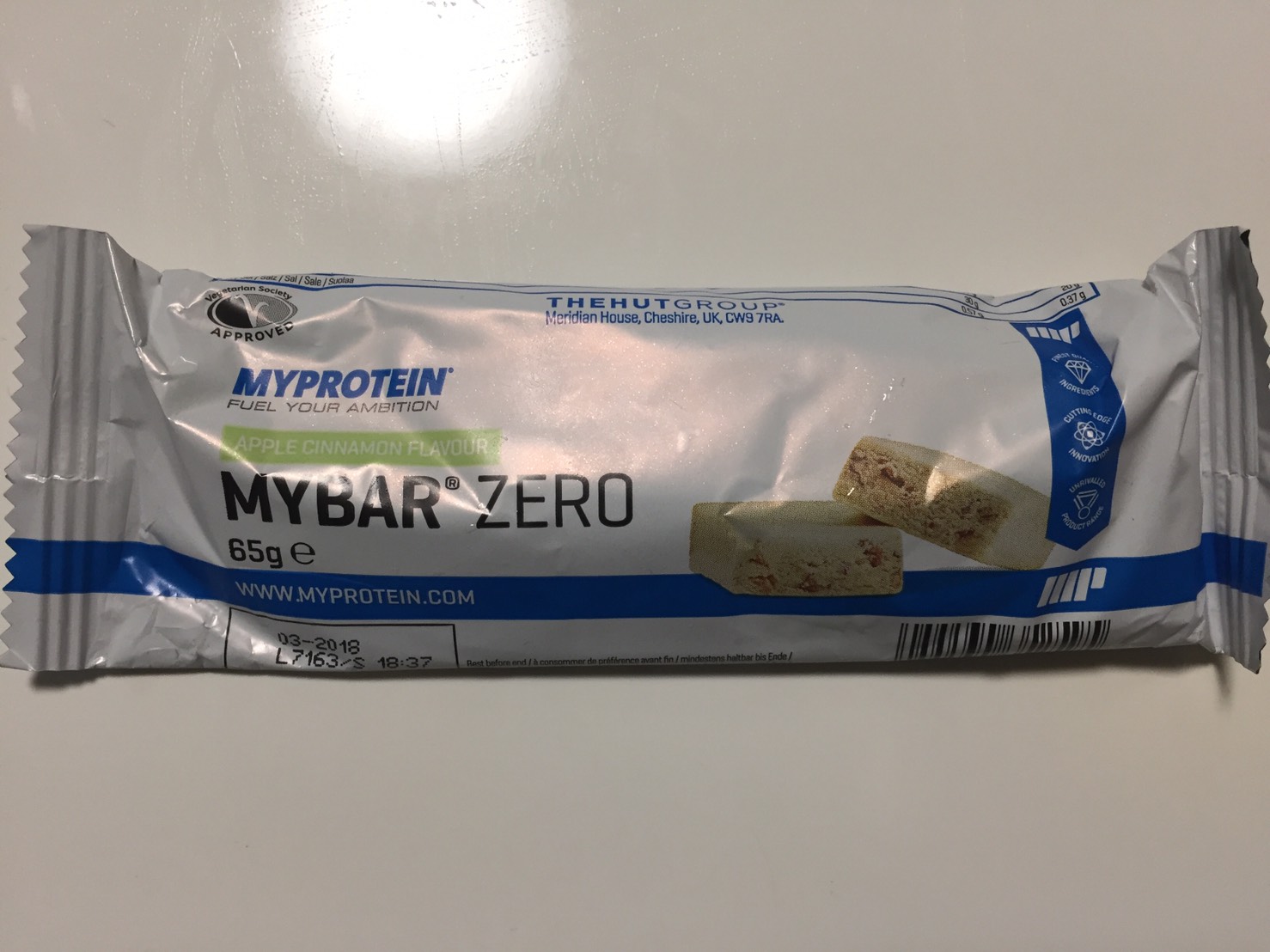 MY BAR ZERO(マイバー・ゼロ)「APPLE CINNAMON FLAVOUR(アップルシナモン味)」の成分表