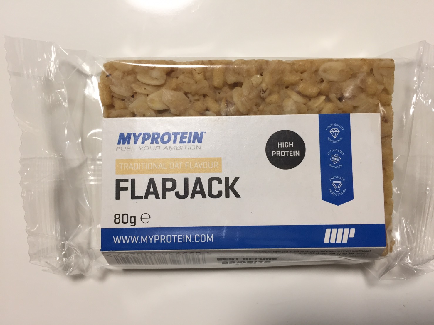 プロテインフラップジャック「TRADITONAL OAT FLAVOUR(オーツ麦味)」