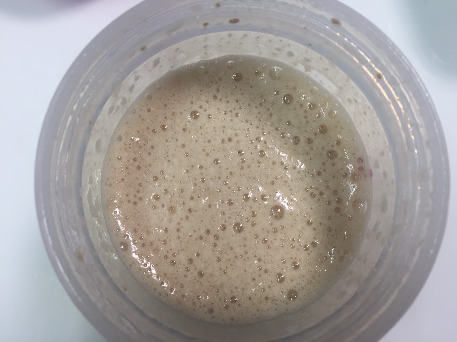 【WPC】Impactホエイプロテイン「SPECULOOS(スペキュラース味)」をシェイクした直後の様子