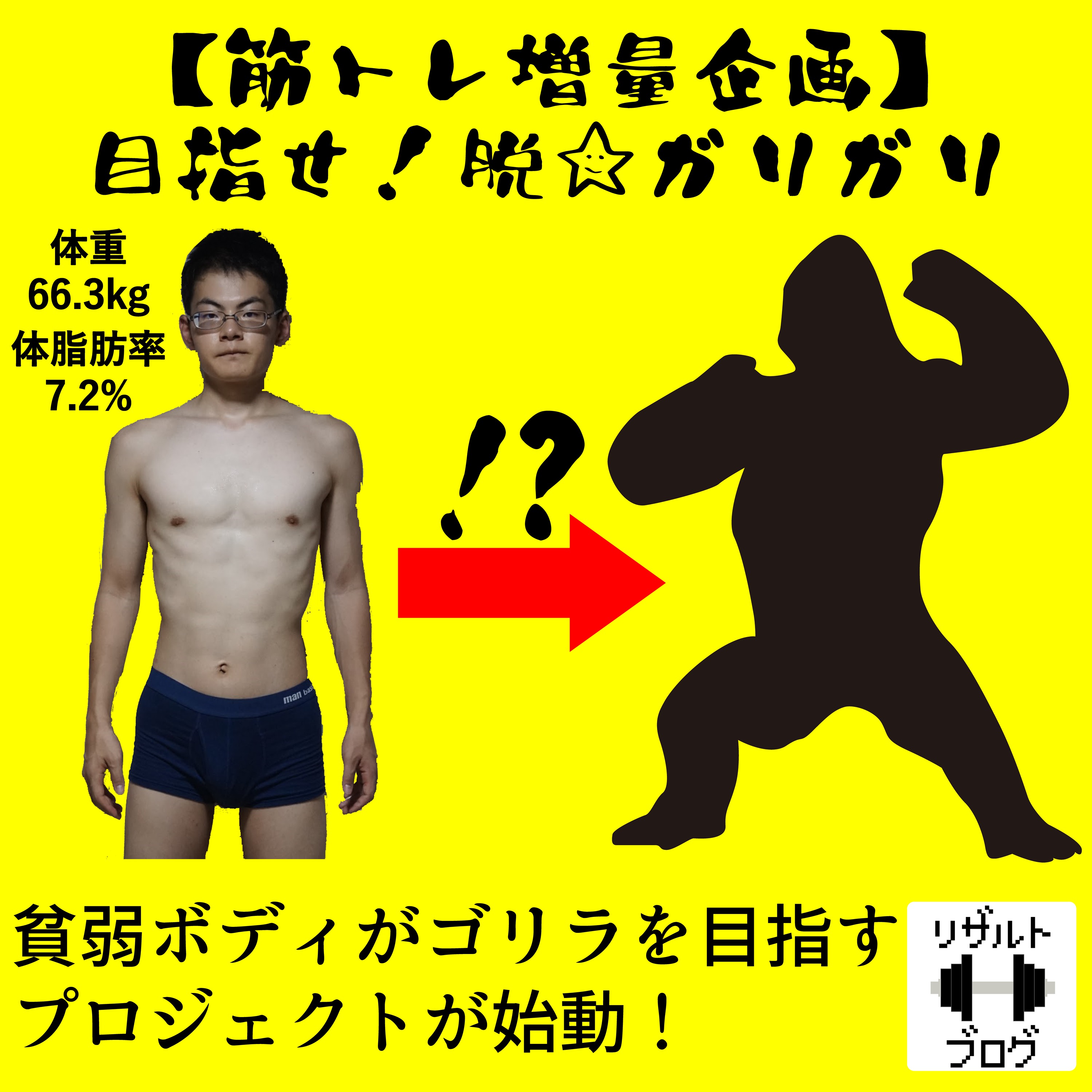 【筋トレ増量企画】ガリガリが筋肉で増量する企画