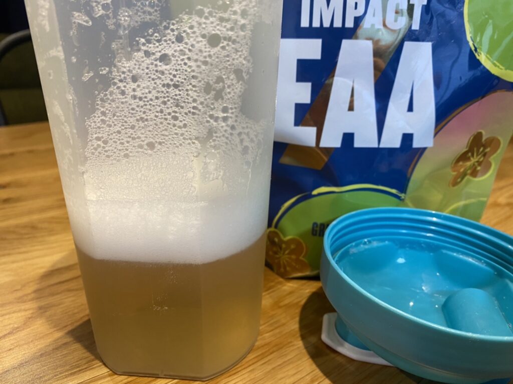 Impact EAA：梅味を200mlの水に溶かした様子